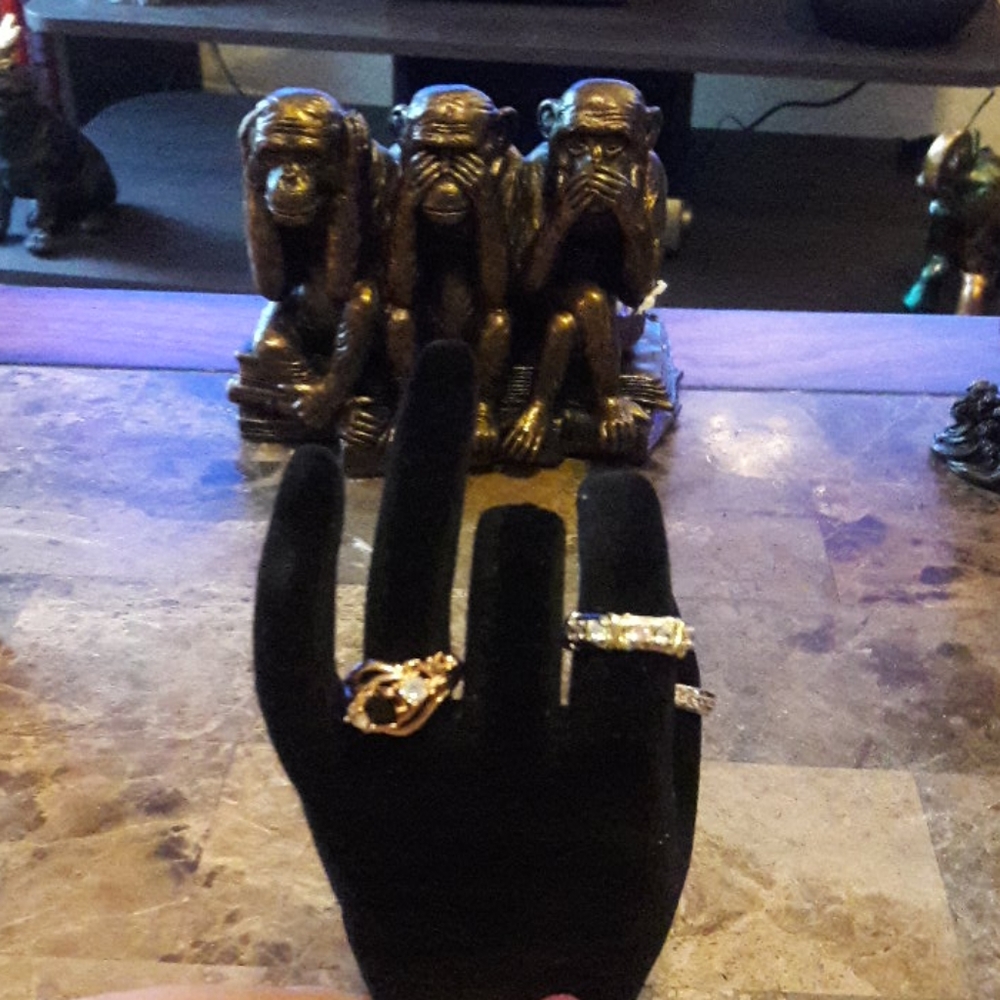 14k gold and silver rings